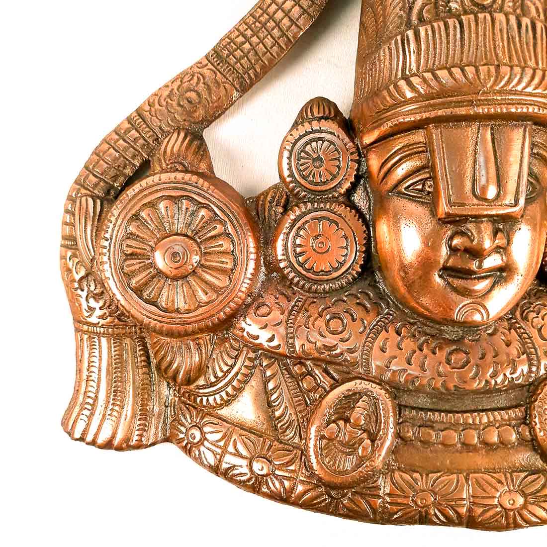 Lord Balaji Wall Hanging Idol | Shri Venkateswara Swami Wall Statue | Tirupati Balaji Wall Hanging Murti - for Home, Living Room, Office, Puja & Gift - 14 Inch