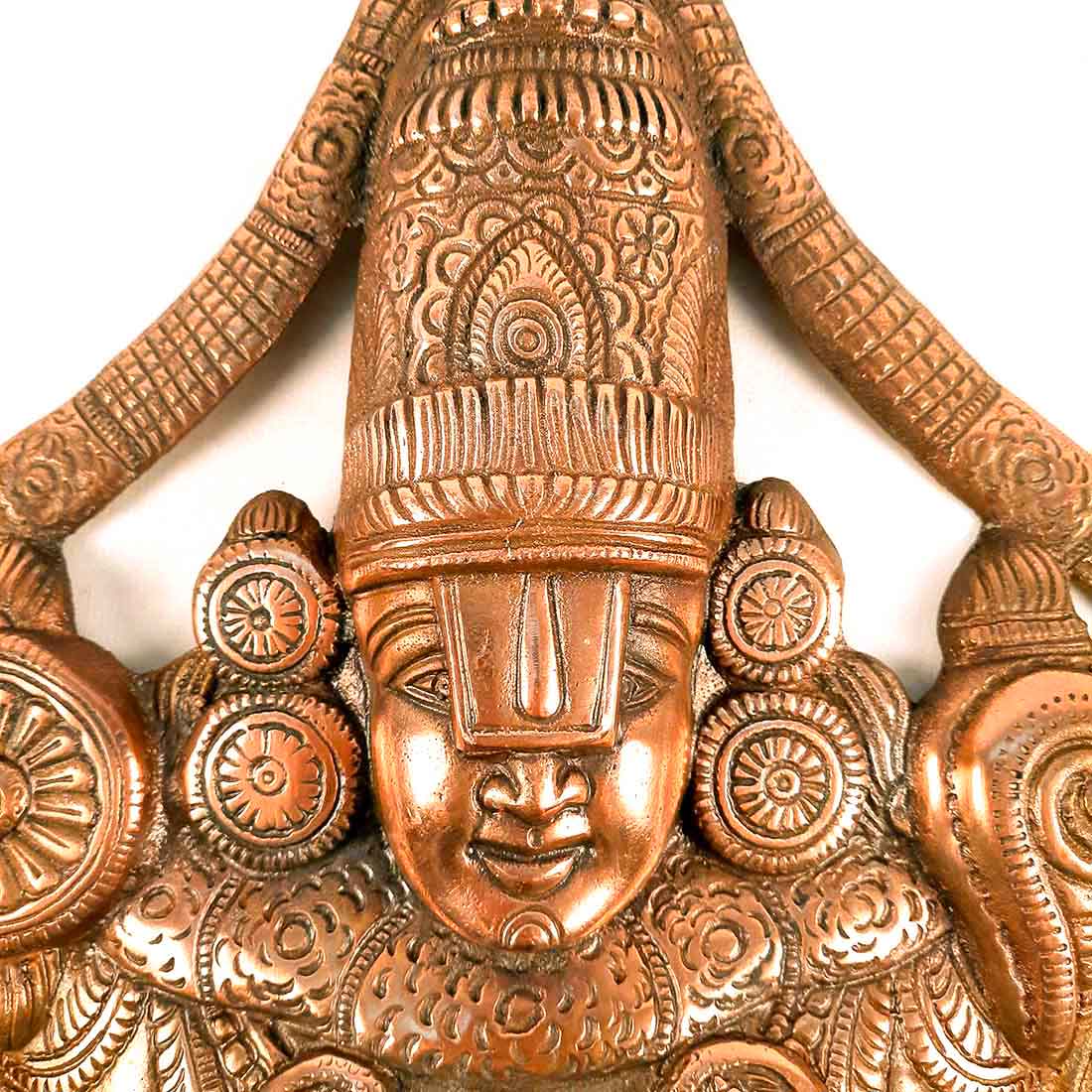 Lord Balaji Wall Hanging Idol | Shri Venkateswara Swami Wall Statue | Tirupati Balaji Wall Hanging Murti - for Home, Living Room, Office, Puja & Gift - 14 Inch