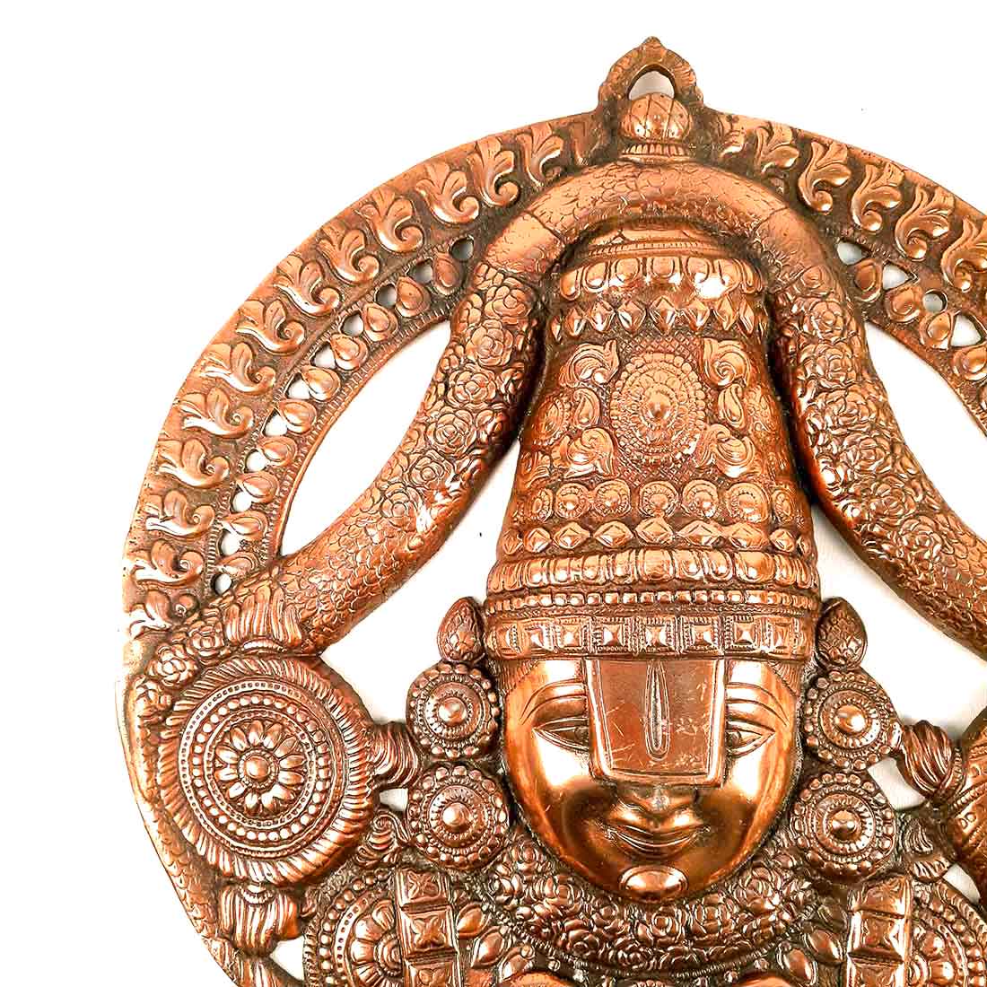 Tirupati Balaji Wall Hanging Idol | Swami Venkateswara Wall Statue | Balaji Face Wall Hanging Murti - for Home, Living Room, Office, Puja & Gift - 18 Inch