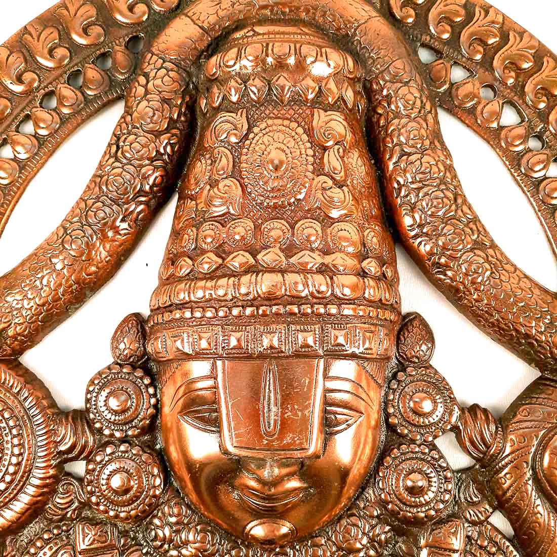 Tirupati Balaji Wall Hanging Idol | Swami Venkateswara Wall Statue | Balaji Face Wall Hanging Murti - for Home, Living Room, Office, Puja & Gift - 18 Inch