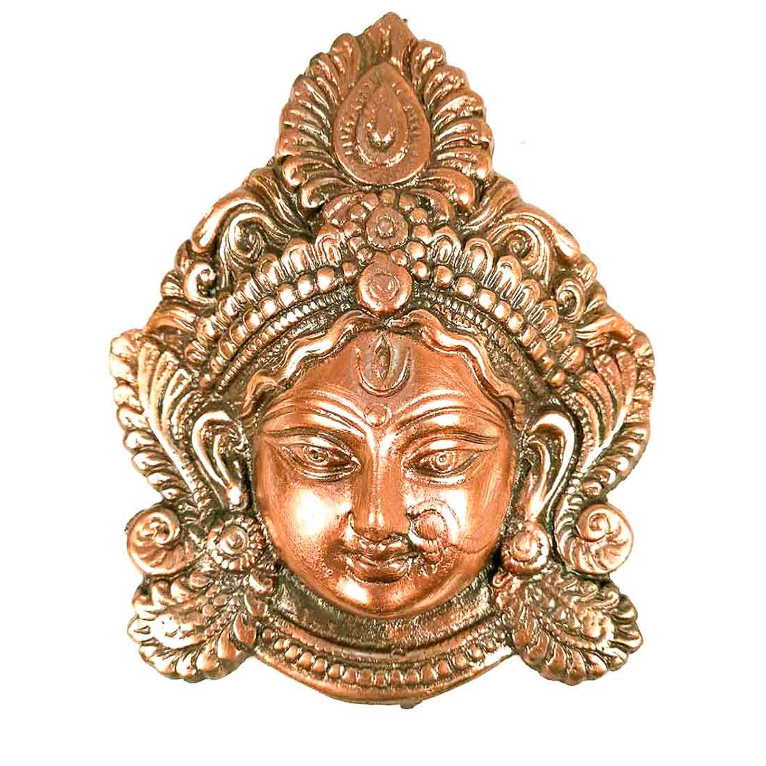 Durga Face Wall Art For Pooja, Temple & Office Decor - 6 Inch - ApkaMart