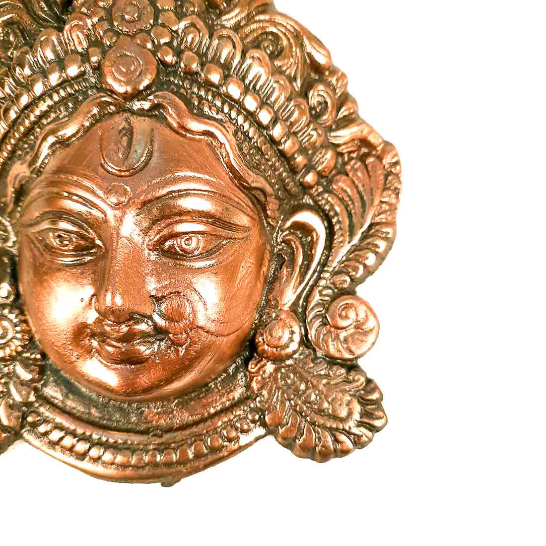 Durga Face Wall Art For Pooja, Temple & Office Decor - 6 Inch - ApkaMart