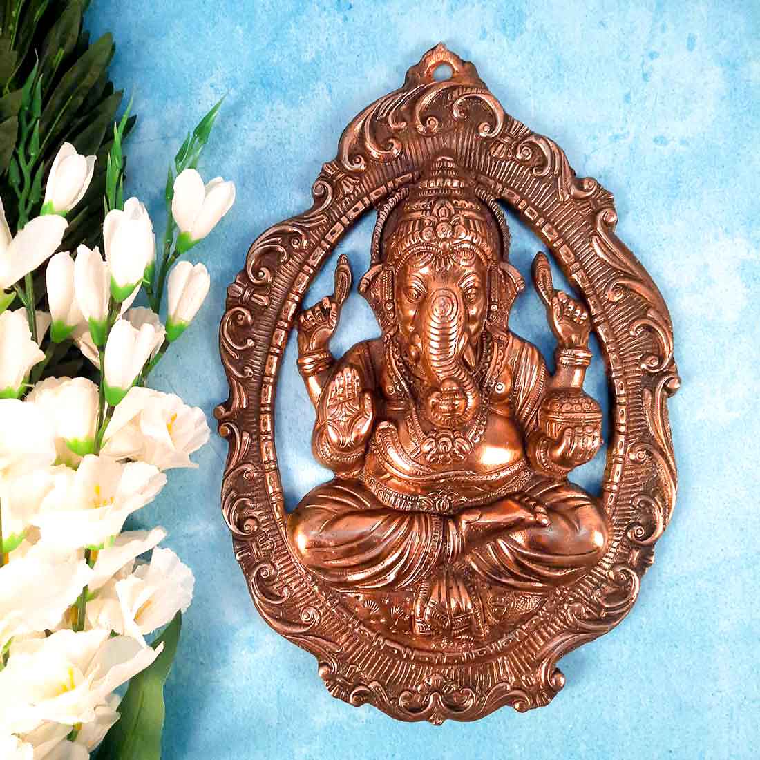 Ganesh Wall Art For Pooja, Temple & Home Decor - 16 Inch - ApkaMart