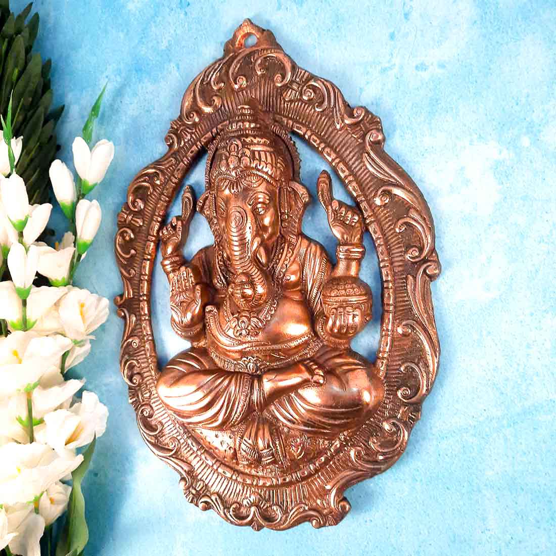 Ganesh Wall Art For Pooja, Temple & Home Decor - 16 Inch - ApkaMart