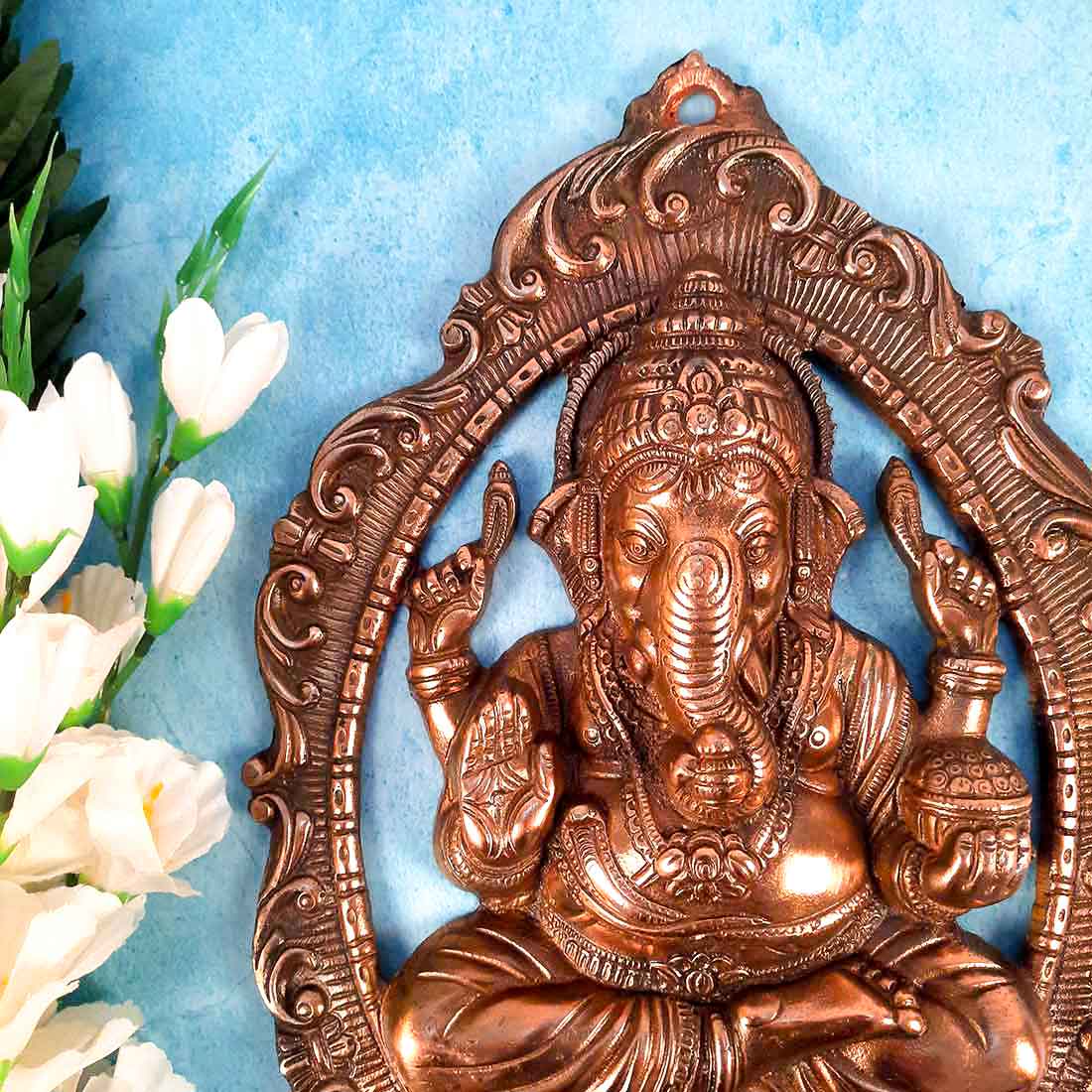 Ganesh Wall Art For Pooja, Temple & Home Decor - 16 Inch - ApkaMart