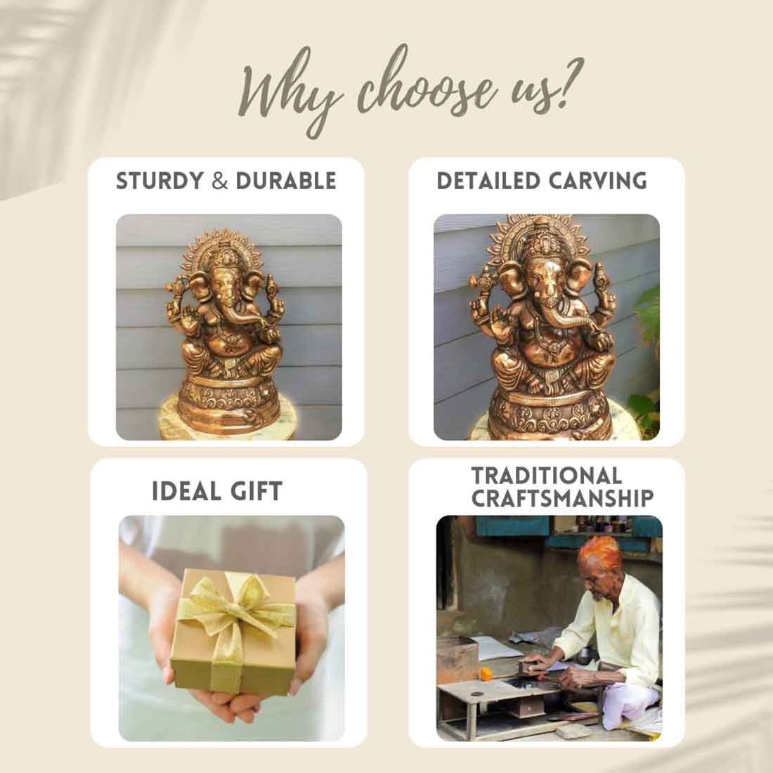 Ganpati Idol | Ganesha Statue - for Pooja, Home and Gifting - 21 Inch - ApkaMart