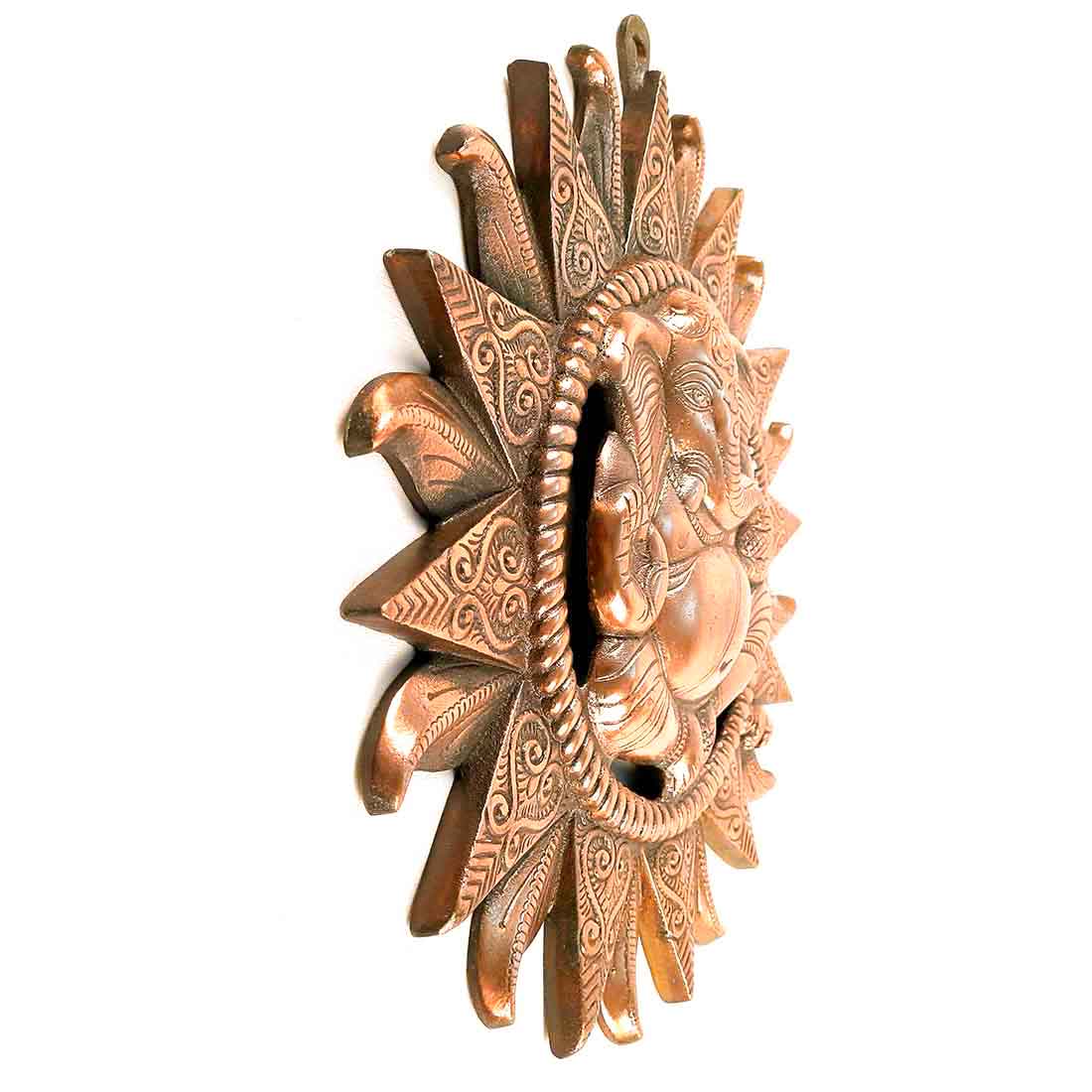 Ganesh Wall Hanging Murti | Ganesha Wall Statue With Sun - for Home Entrance & Main Door |Religoius & Spiritual Wall Art - For Puja, Living Room Decor & Gift - 17 Inch