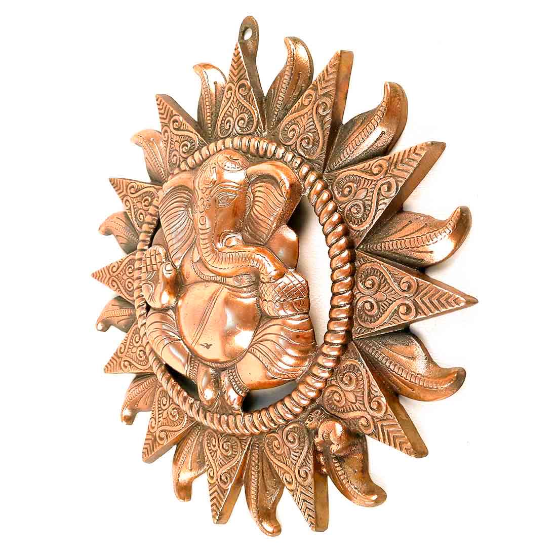 Ganesh Wall Hanging Murti | Ganesha Wall Statue With Sun - for Home Entrance & Main Door |Religoius & Spiritual Wall Art - For Puja, Living Room Decor & Gift - 17 Inch