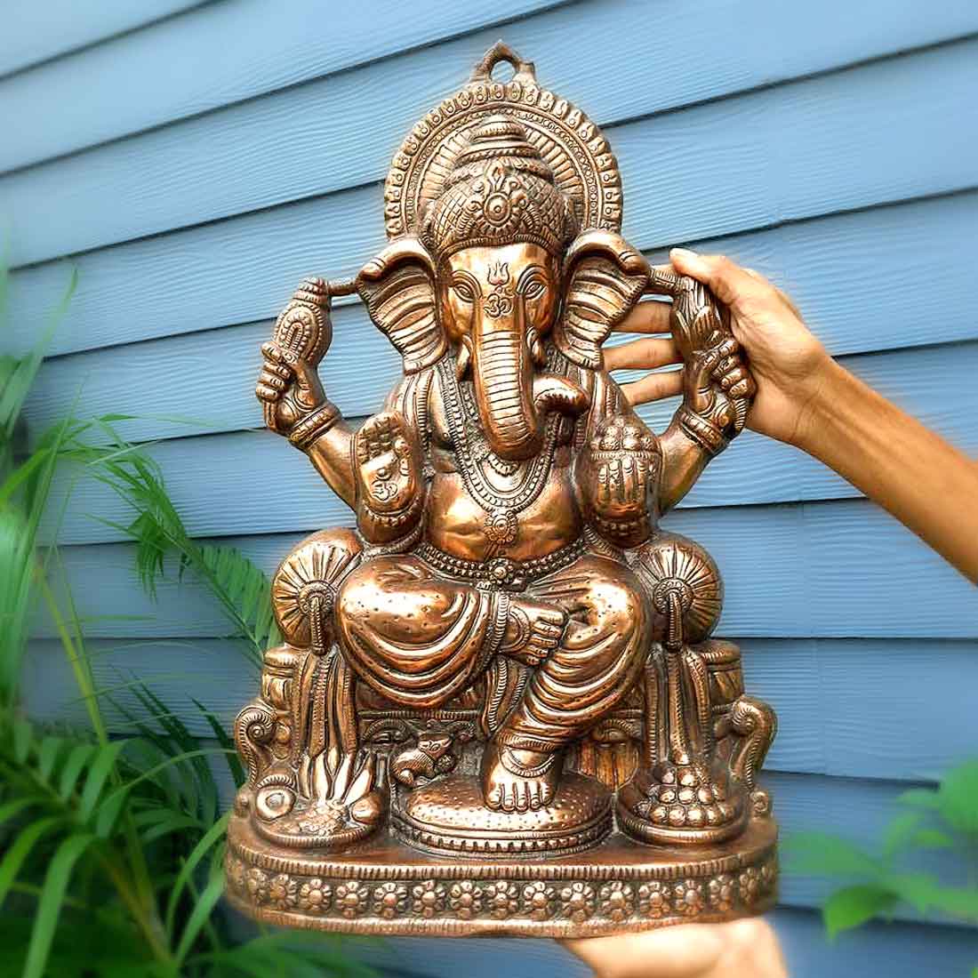 Ganesh Wall Hanging Idol Big | Lord Ganesha Statue Wall Art - For Puja, Home & Main Gate |Religoius & Spiritual Decor for Living Room - 22 Inch