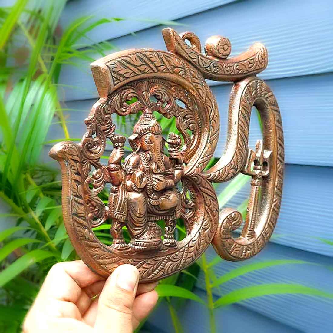 Om Ganesha Wall Hanging - For House Warming Gifts & Entryway Wall Decor - 8 Inch - ApkaMart
