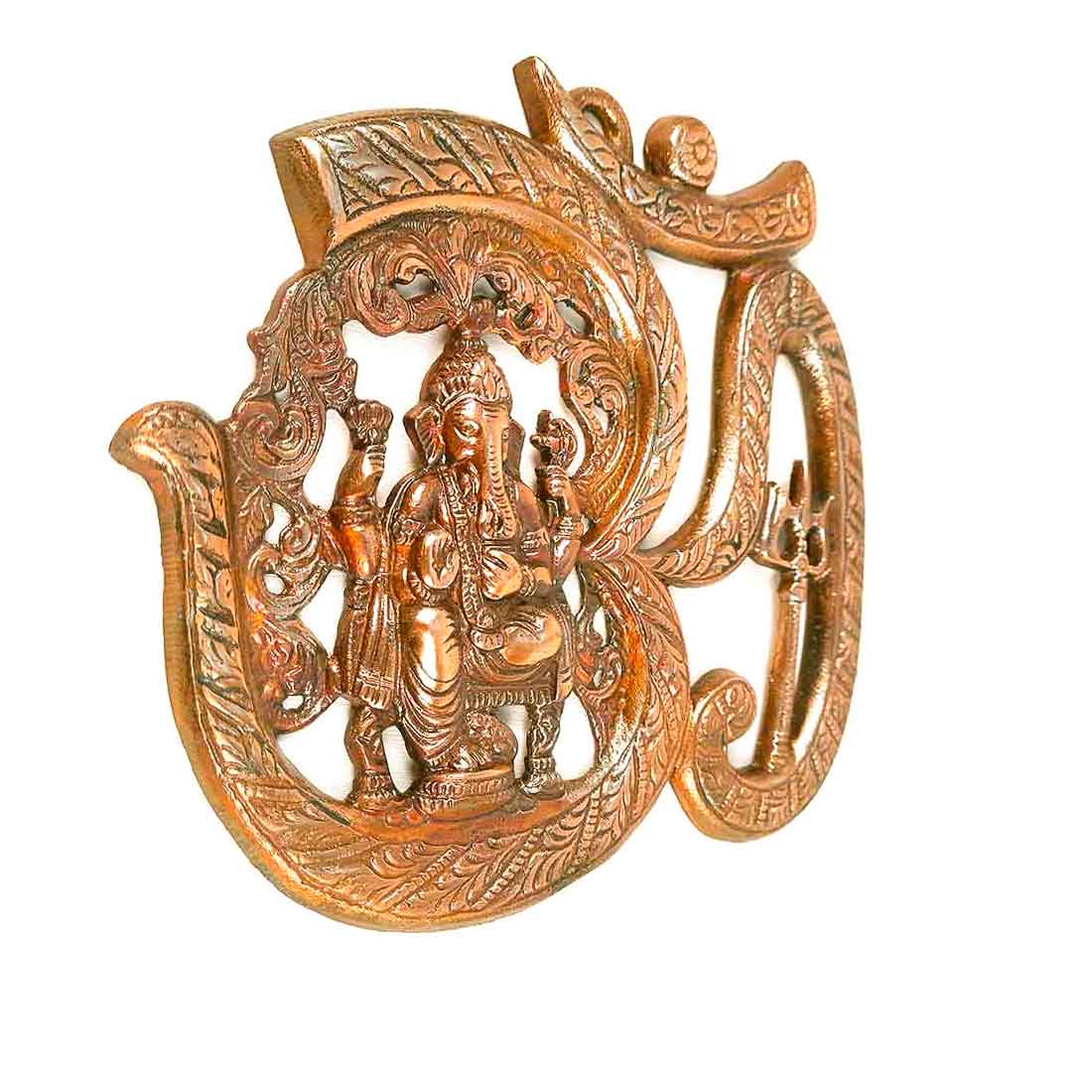 Om Ganesha Wall Hanging - For House Warming Gifts & Entryway Wall Decor - 8 Inch - ApkaMart