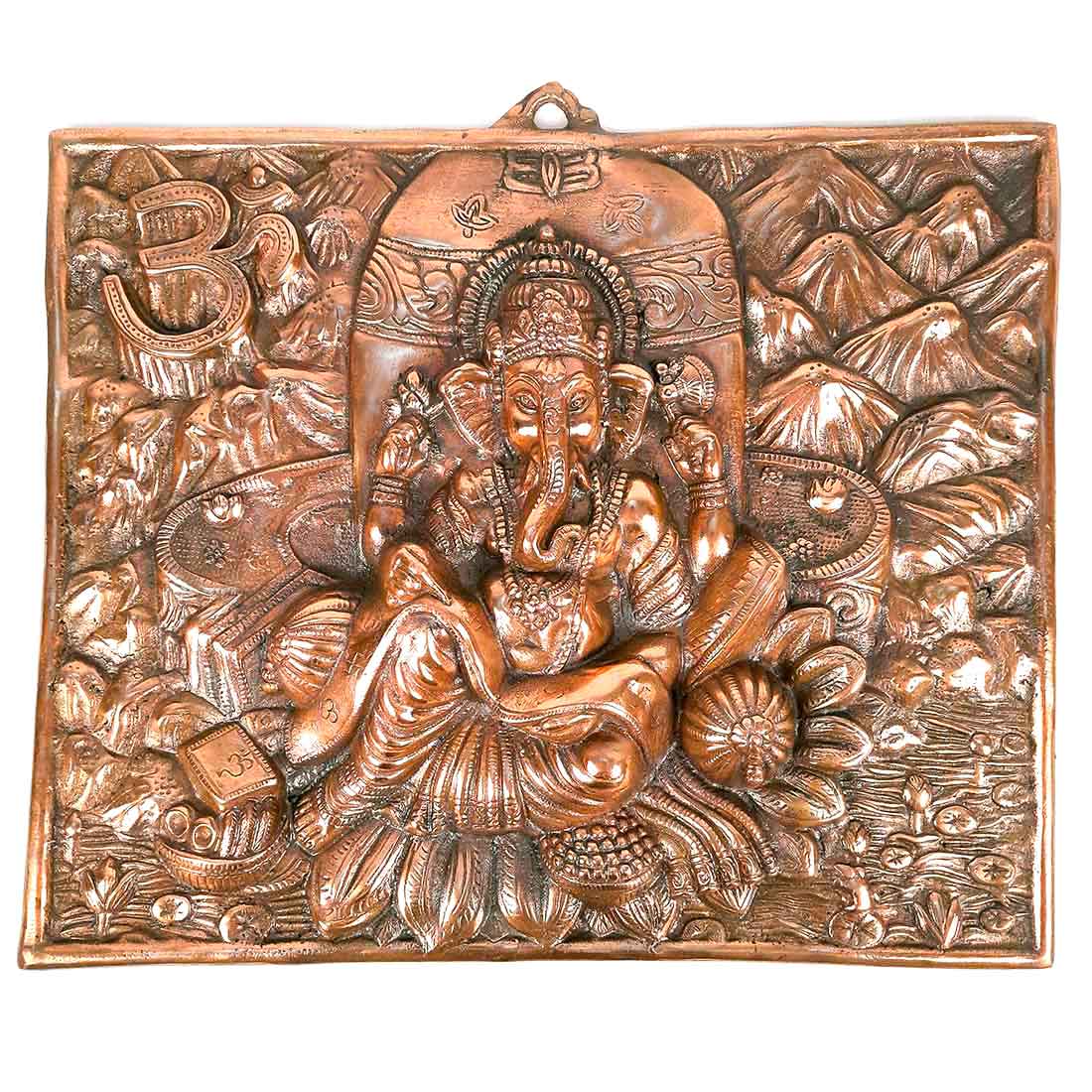 Ganesh Wall Hanging Statue | Ganesha Writing Book Wall Idol for Puja, Home, Living Room Decor | Diwali & Housewarming Gift - 16 Inch - Apkamart #Style_Design 2