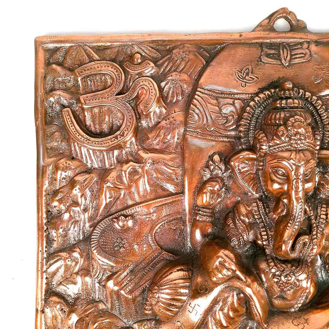 Ganesh Wall Hanging Statue | Ganesha Writing Book Wall Idol for Puja, Home, Living Room Decor | Diwali & Housewarming Gift - 16 Inch - Apkamart #Style_Design 2