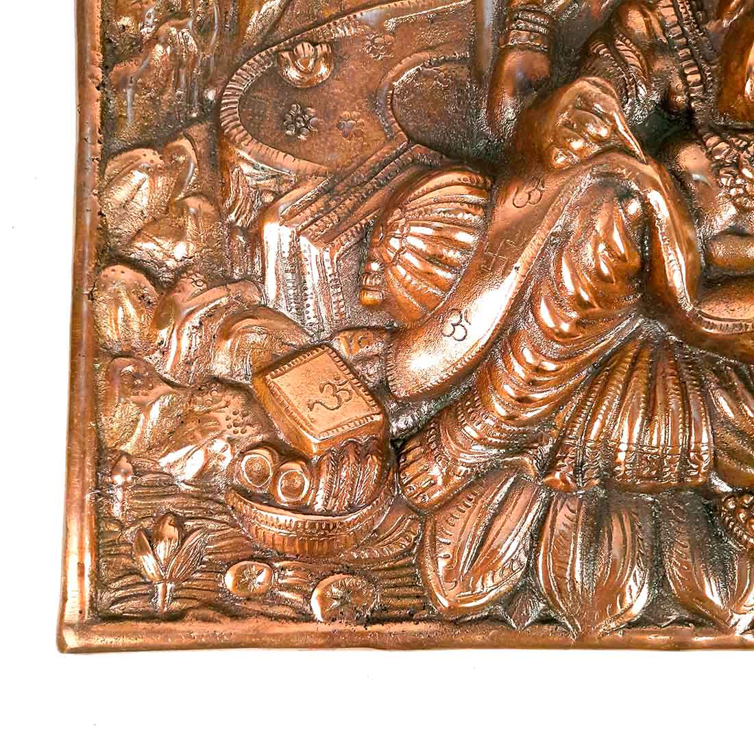 Ganesh Wall Hanging Statue | Ganesha Writing Book Wall Idol for Puja, Home, Living Room Decor | Diwali & Housewarming Gift - 16 Inch - Apkamart #Style_Design 2