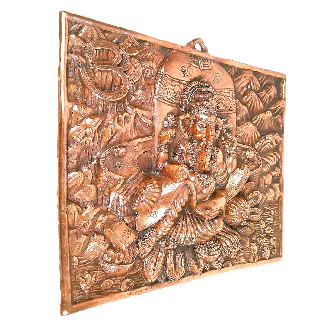 Ganesh Wall Hanging Statue | Ganesha Writing Book Wall Idol for Puja, Home, Living Room Decor | Diwali & Housewarming Gift - 16 Inch - Apkamart #Style_Design 2