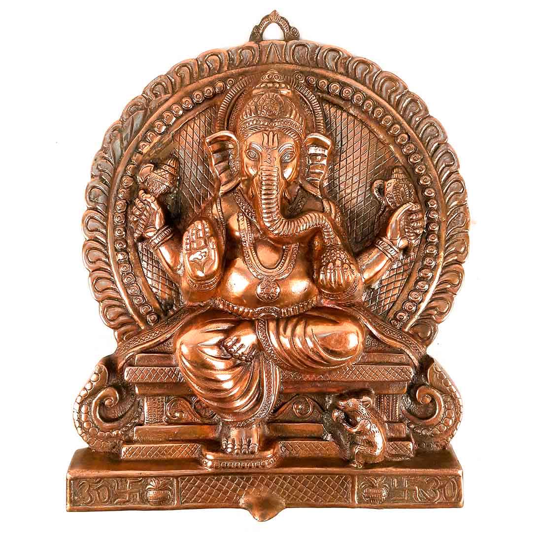 Lord Ganesh Wall Hanging Idol | Ganesha Wall Idol Big Size - for Home, Living Room, Entrance, Main Door | Metal Ganesh Wall Art for Religious & Spiritual Decor | Diwali & Housewarming Gift - 16 Inch
