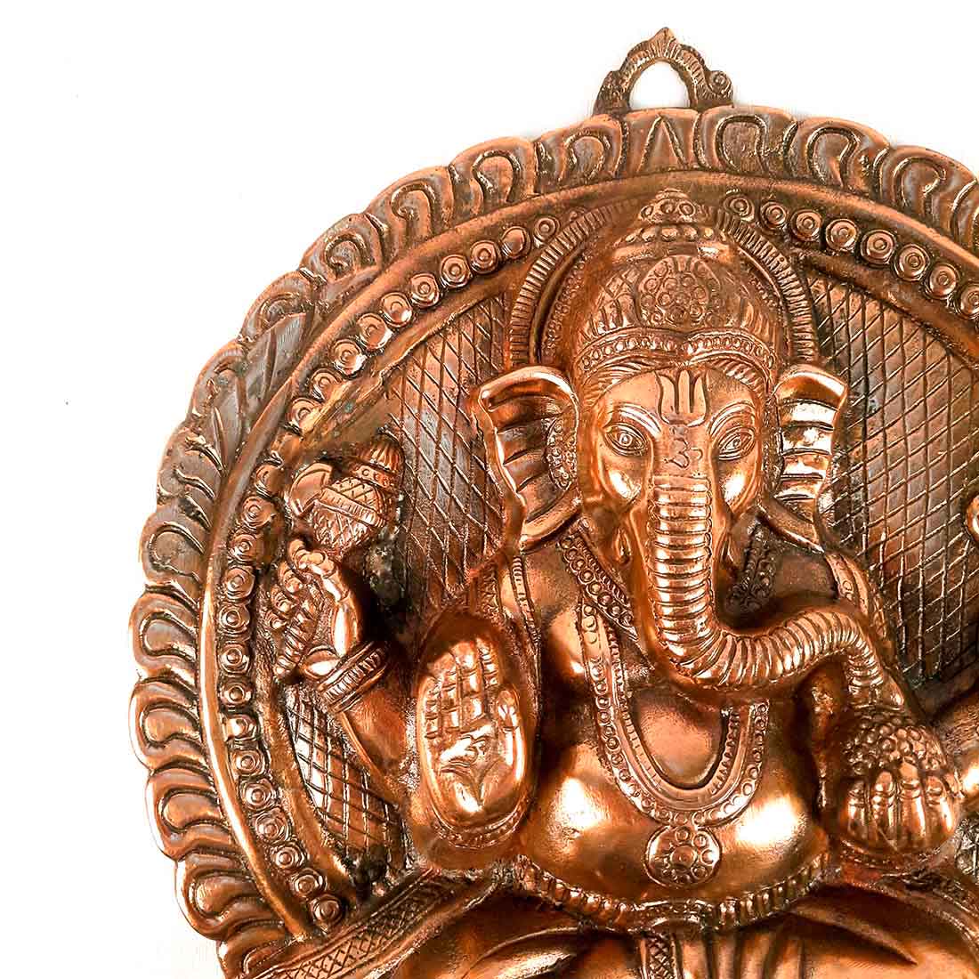 Lord Ganesh Wall Hanging Idol | Ganesha Wall Idol Big Size - for Home, Living Room, Entrance, Main Door | Metal Ganesh Wall Art for Religious & Spiritual Decor | Diwali & Housewarming Gift - 16 Inch