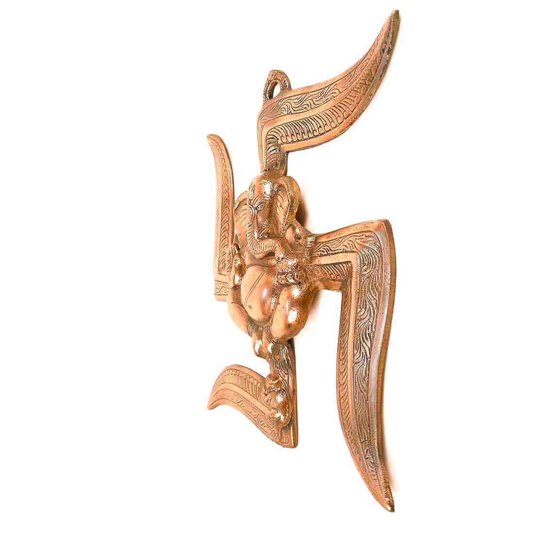Swastik Ganesh Wall Decor - Vigha Harta Ganesha Wall Hanging -12 Inch - ApkaMart
