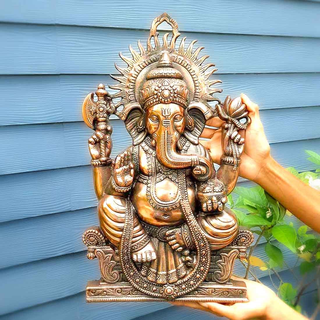 Ganesh Wall Art | Wall Decor for Pooja Room & Living Room - 20 Inch - ApkaMart