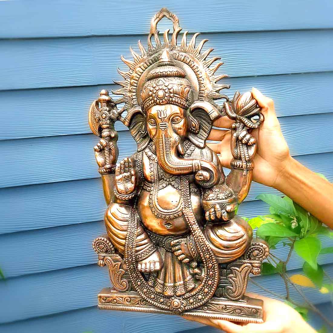 Ganesh Wall Art | Wall Decor for Pooja Room & Living Room - 20 Inch - ApkaMart