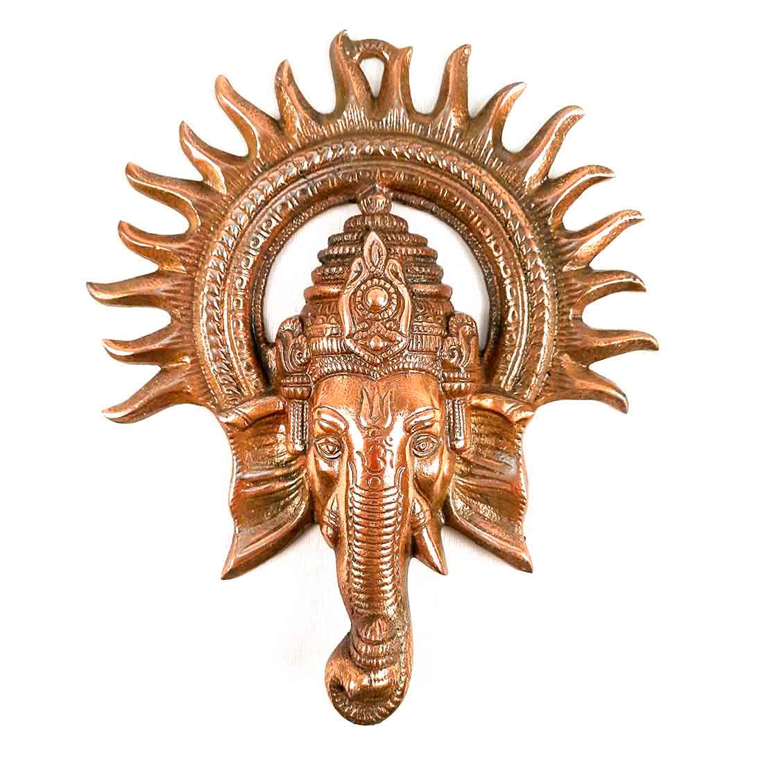 Ganesh Wall Hanging Murti | Ganesha Wall Statue With Sun - for Home Entrance & Main Door |Religoius & Spiritual Wall Art - For Puja, Living Room Decor & Gift- 10 Inch