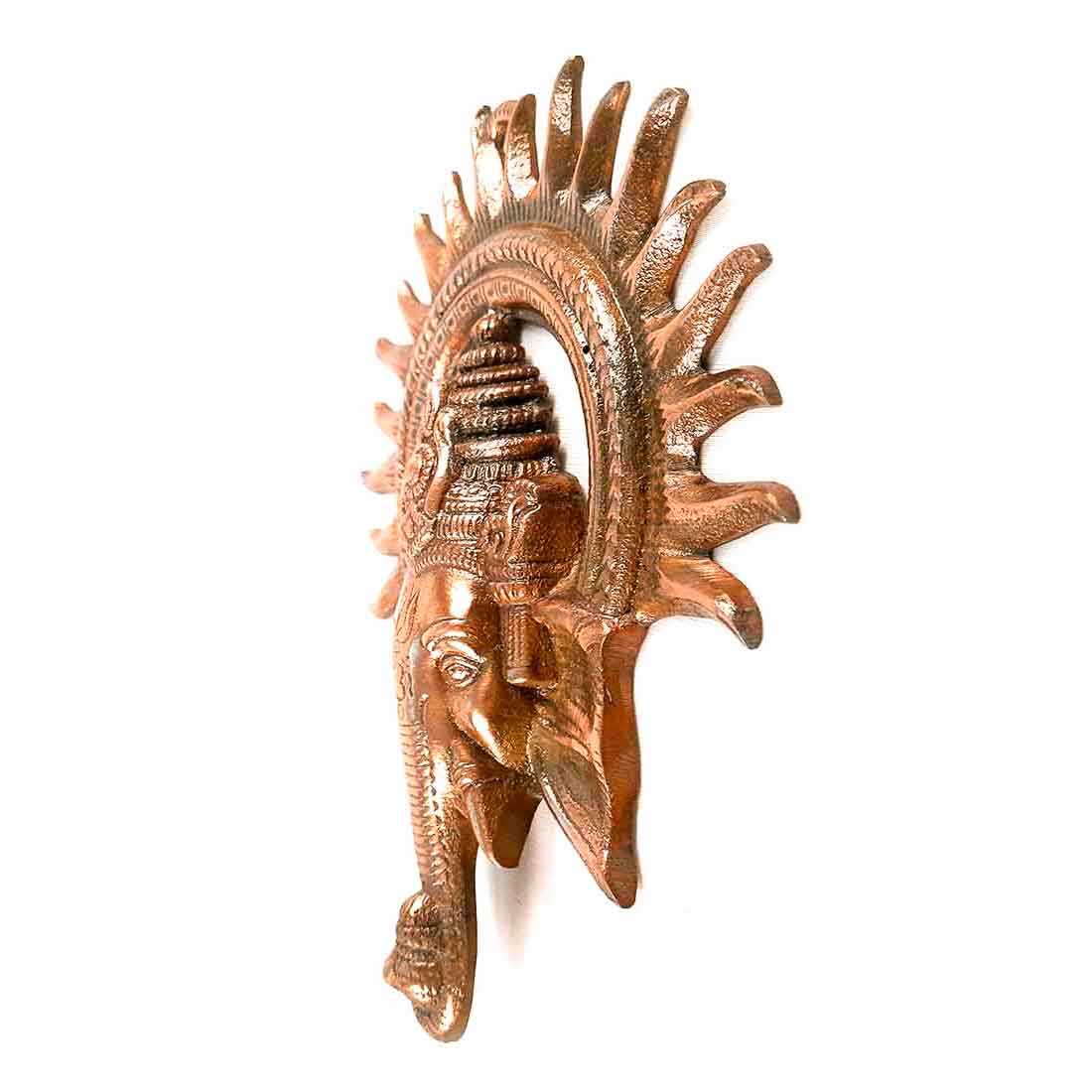 Ganesh Wall Hanging Murti | Ganesha Wall Statue With Sun - for Home Entrance & Main Door |Religoius & Spiritual Wall Art - For Puja, Living Room Decor & Gift- 10 Inch