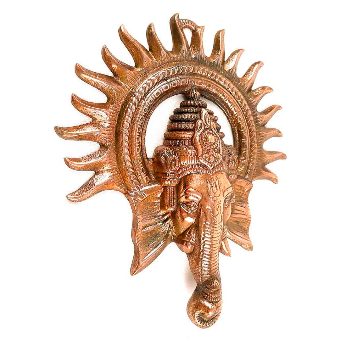 Ganesh Wall Hanging Murti | Ganesha Wall Statue With Sun - for Home Entrance & Main Door |Religoius & Spiritual Wall Art - For Puja, Living Room Decor & Gift- 10 Inch