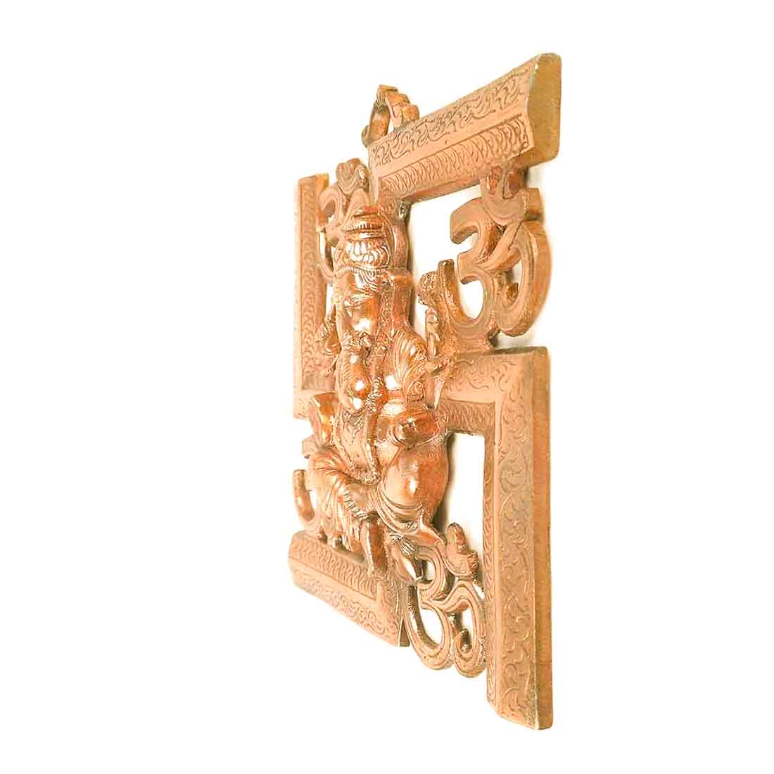 Ganesh Wall hanging - Swastik Wall Hanging for Entrance / Main Door - 10 Inch - ApkaMart