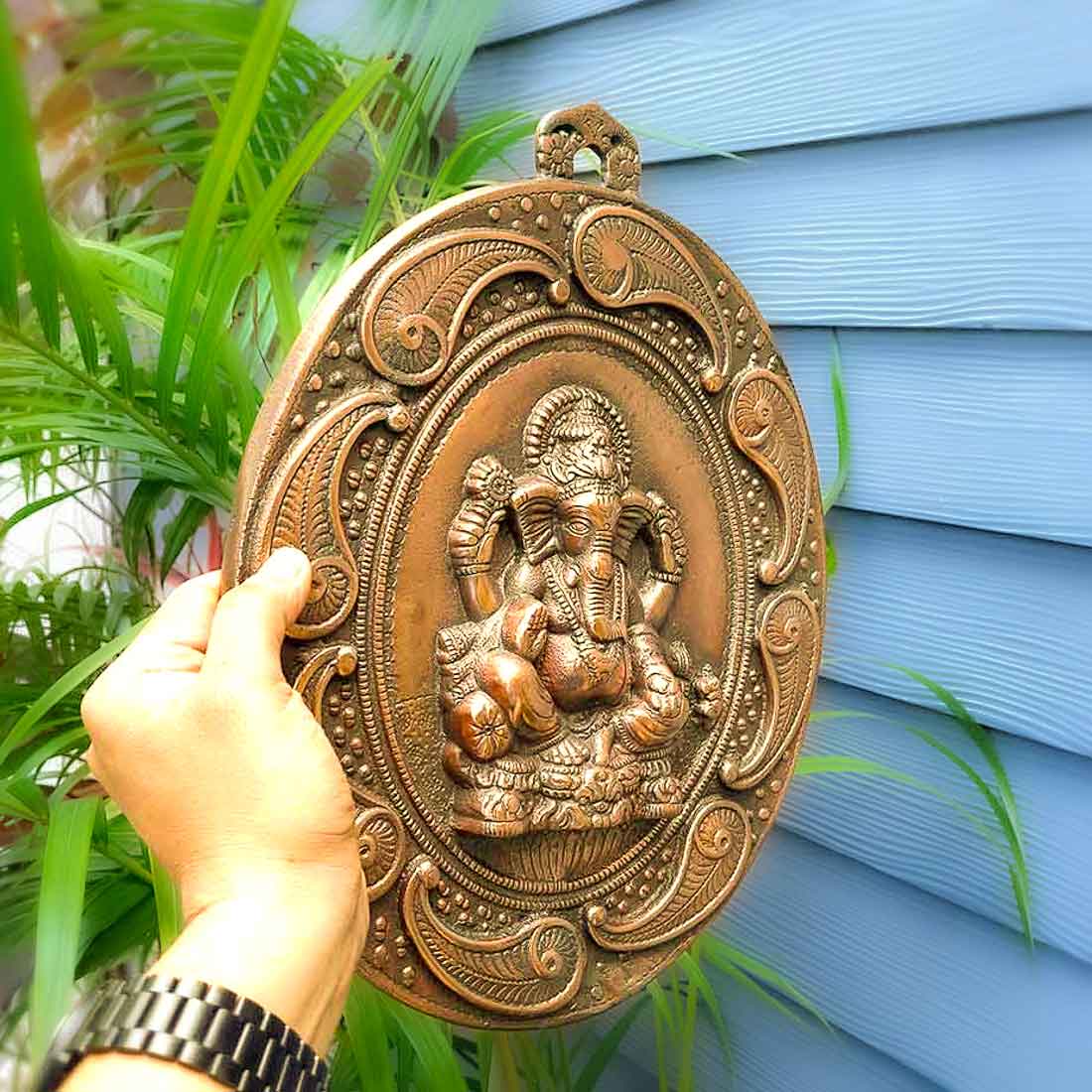 Ganesh Wall Art For Pooja, Temple & Office Decor - 15 Inch - ApkaMart