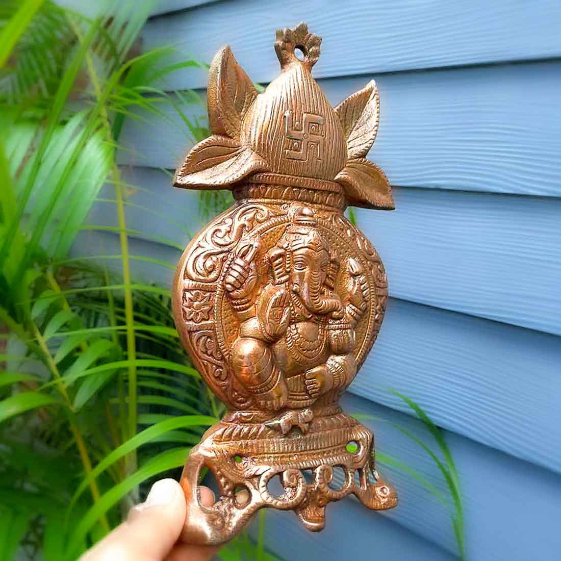 Ganpati Wall Hanging |  Ganesha Wall Decor For Home & Entrance - 11 Inch - ApkaMart