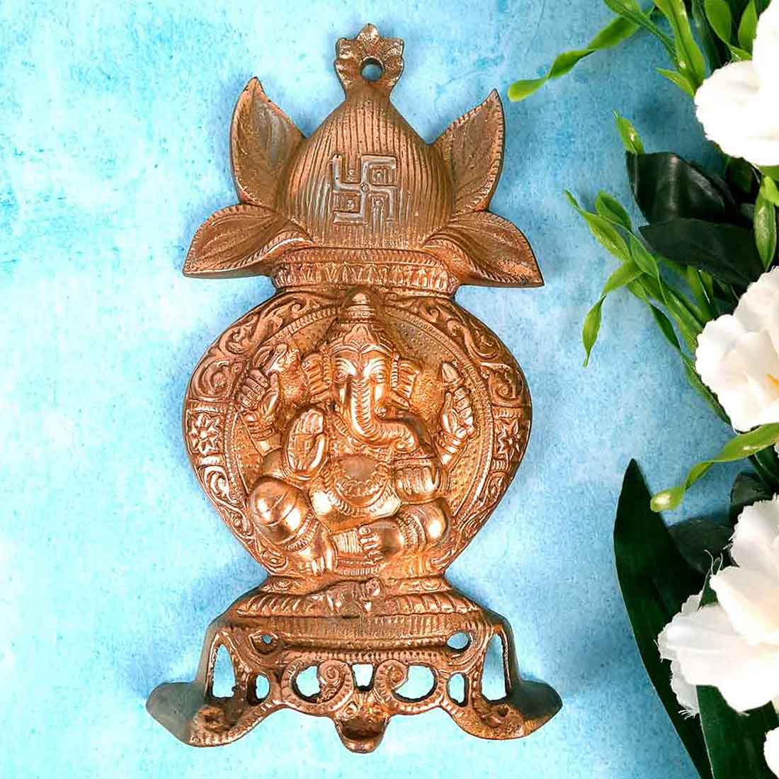 Ganpati Wall Hanging | Ganesha Wall Decor For Home & Entrance - 11 Inch - ApkaMart