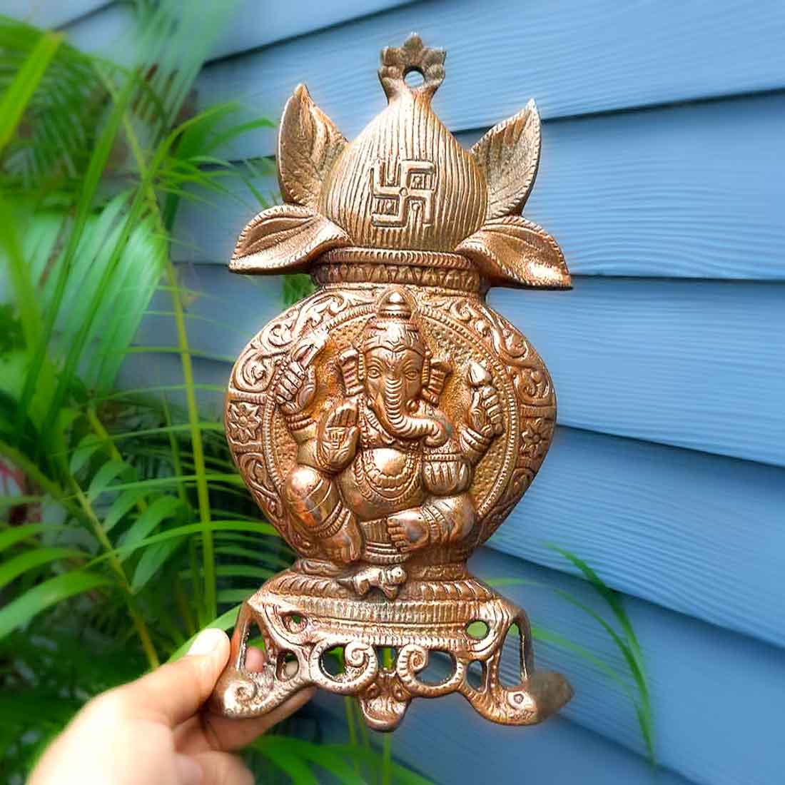Ganpati Wall Hanging |  Ganesha Wall Decor For Home & Entrance - 11 Inch - ApkaMart