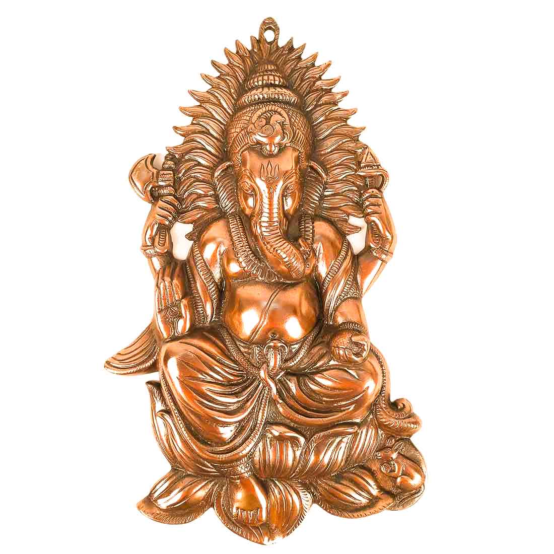 Ganesh Wall Art | Ganpati Wall Hanging Sitting Pose - For Pooja, Temple & Office Decor -18 Inch - ApkaMart
