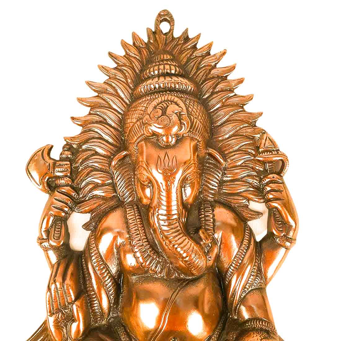 Ganesh Wall Art | Ganpati Wall Hanging Sitting Pose - For Pooja, Temple & Office Decor -18 Inch - ApkaMart