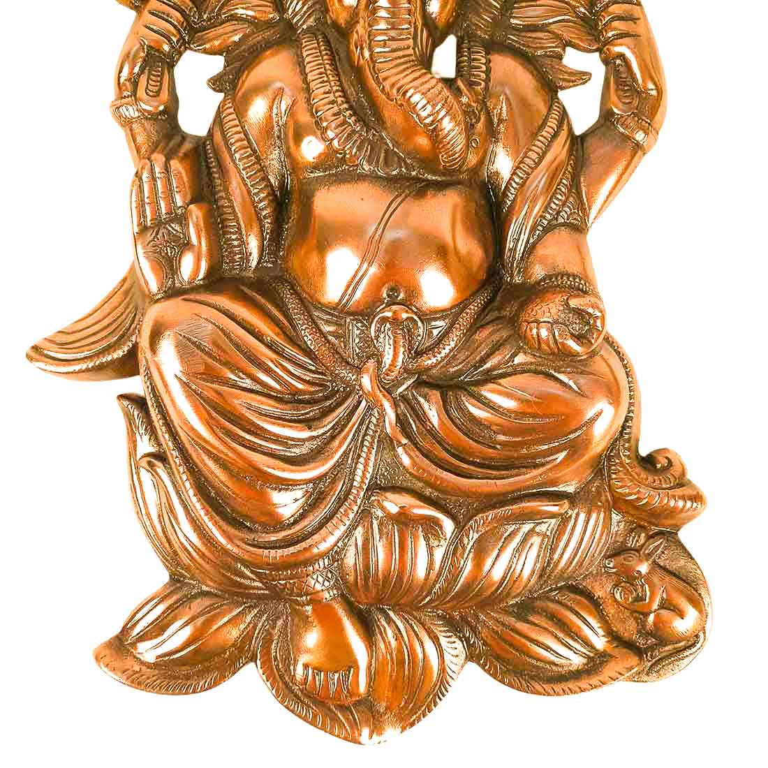 Ganesh Wall Art | Ganpati Wall Hanging Sitting Pose - For Pooja, Temple & Office Decor -18 Inch - ApkaMart