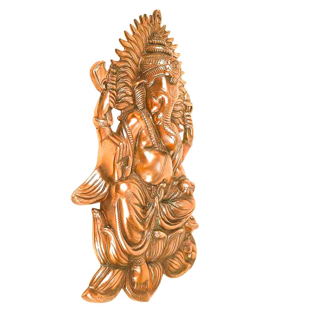 Ganesh Wall Art | Ganpati Wall Hanging Sitting Pose - For Pooja, Temple & Office Decor -18 Inch - ApkaMart