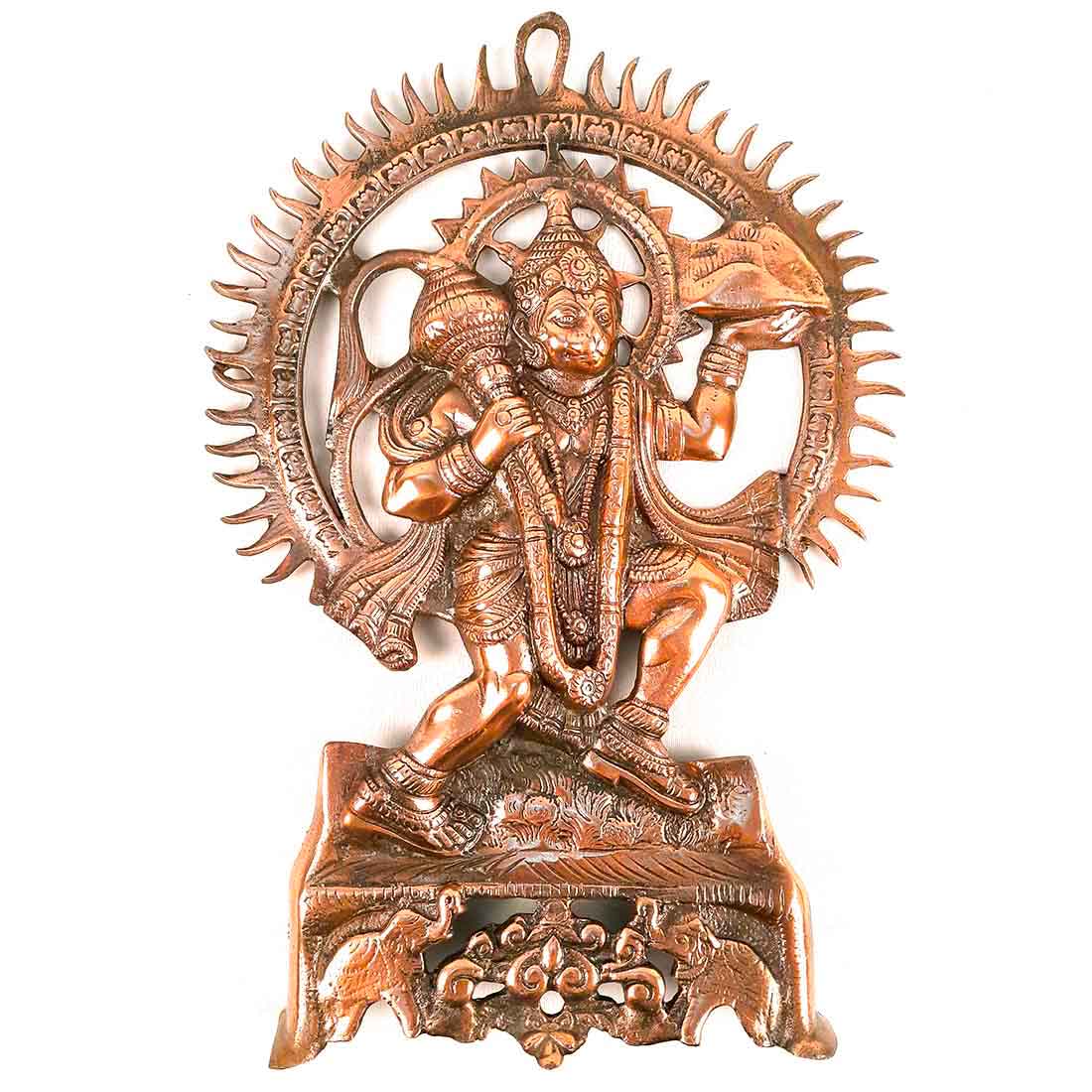 Hanuman ji Wall Hanging | Bajarangbali Wall Art - for Home, Puja, Living Room & Office | Antique Wall Idol for Religious & Spiritual Decor - For Pooja, Temple & Home Decor - 16 inch