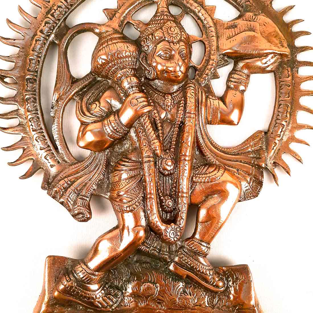 Hanuman ji Wall Hanging | Bajarangbali Wall Art - for Home, Puja, Living Room & Office | Antique Wall Idol for Religious & Spiritual Decor - For Pooja, Temple & Home Decor - 16 inch