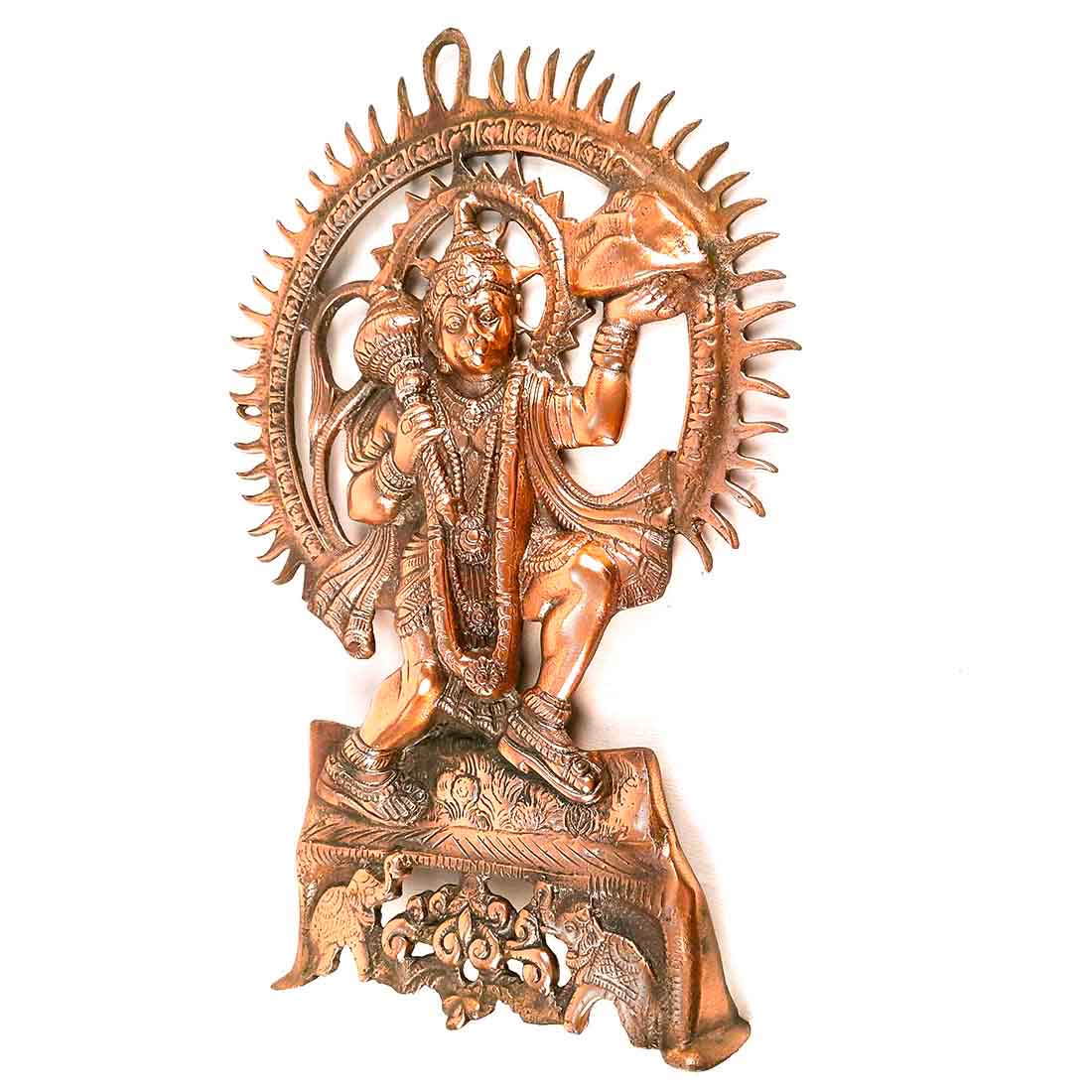 Hanuman ji Wall Hanging | Bajarangbali Wall Art - for Home, Puja, Living Room & Office | Antique Wall Idol for Religious & Spiritual Decor - For Pooja, Temple & Home Decor - 16 inch