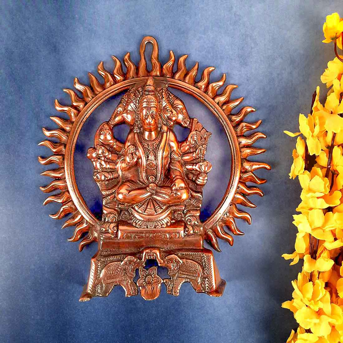Panchmukhi Hanuman Wall Hanging - For Pooja & Mandir - 13 Inch - ApkaMart