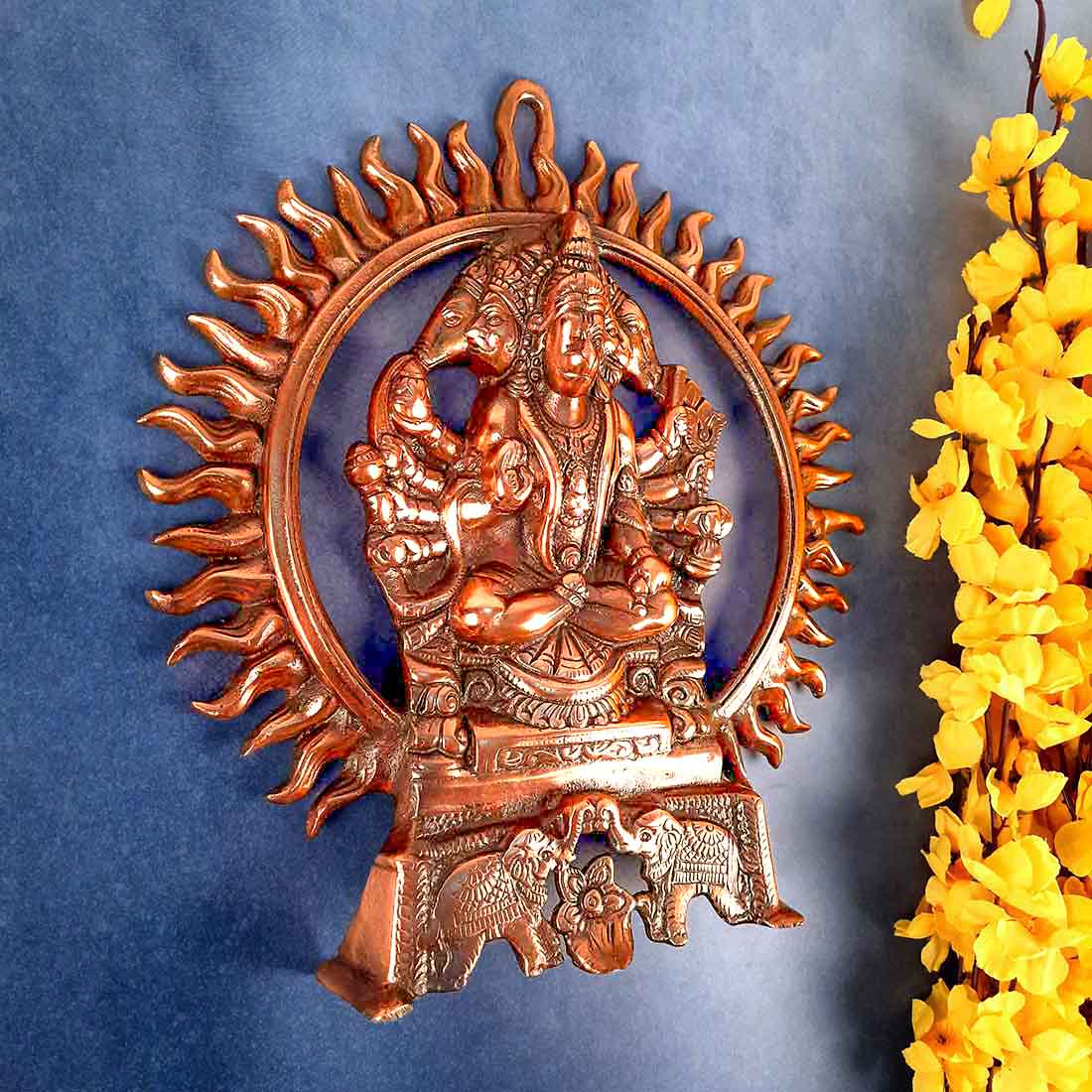 Panchmukhi Hanuman Wall Hanging - For Pooja & Mandir - 13 Inch - ApkaMart
