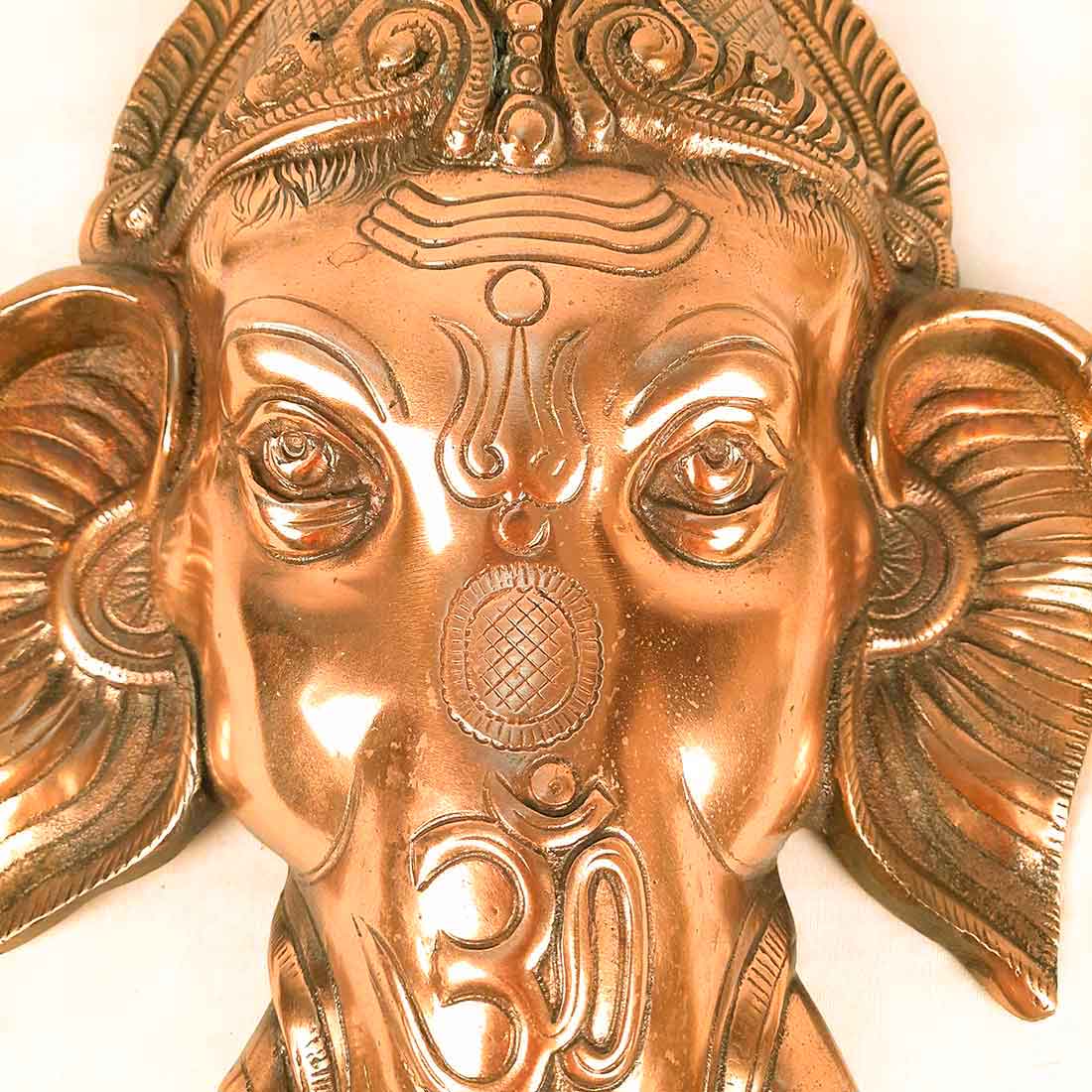 Lord Ganesh Face Wall Art For Pooja, Temple & Office Decor -27 Inch - ApkaMart