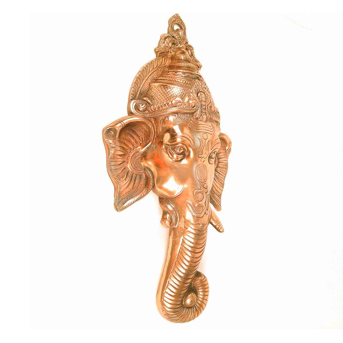 Lord Ganesh Face Wall Art For Pooja, Temple & Office Decor -27 Inch - ApkaMart