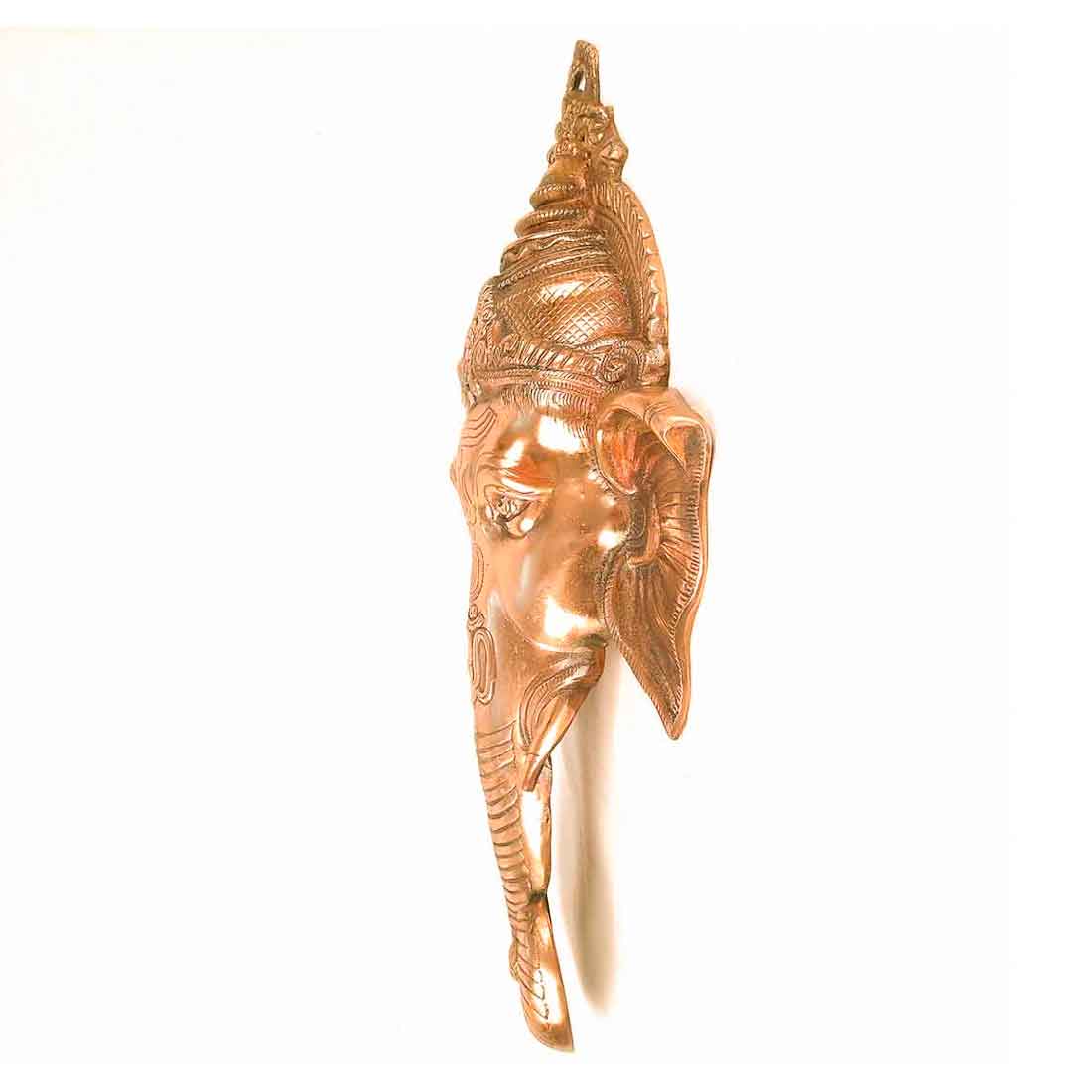 Lord Ganesh Face Wall Art For Pooja, Temple & Office Decor -27 Inch - ApkaMart