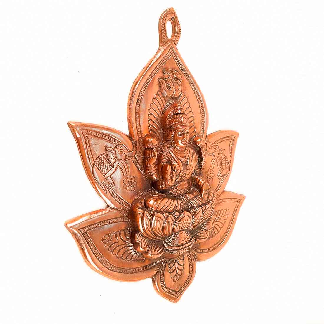 Goddess Lakshmi Sitting on Lotus Wall Hanging - 12 Inch - ApkaMart