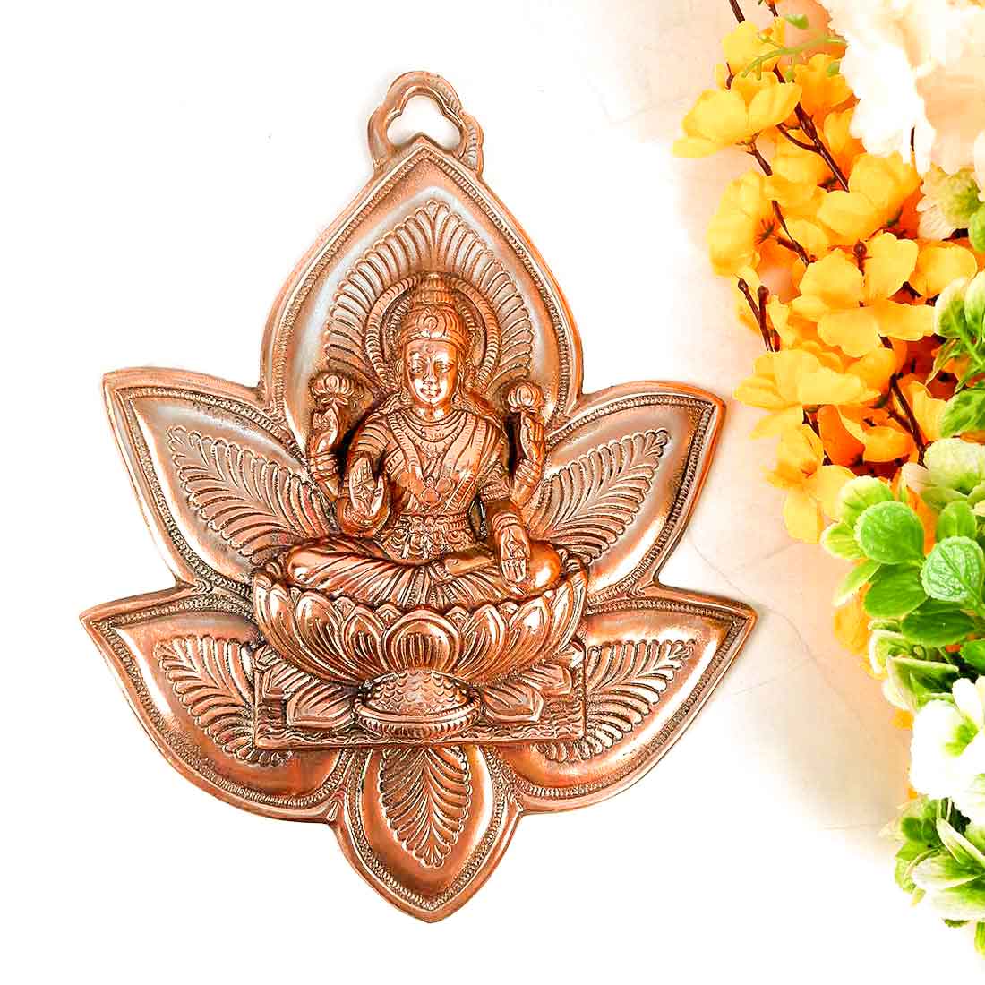 Goddess Laxmi Wall Hanging | Lakshmi Ji Wall Hanging - For Pooja, Mandir & Home Decor - 14 Inch - ApkaMart