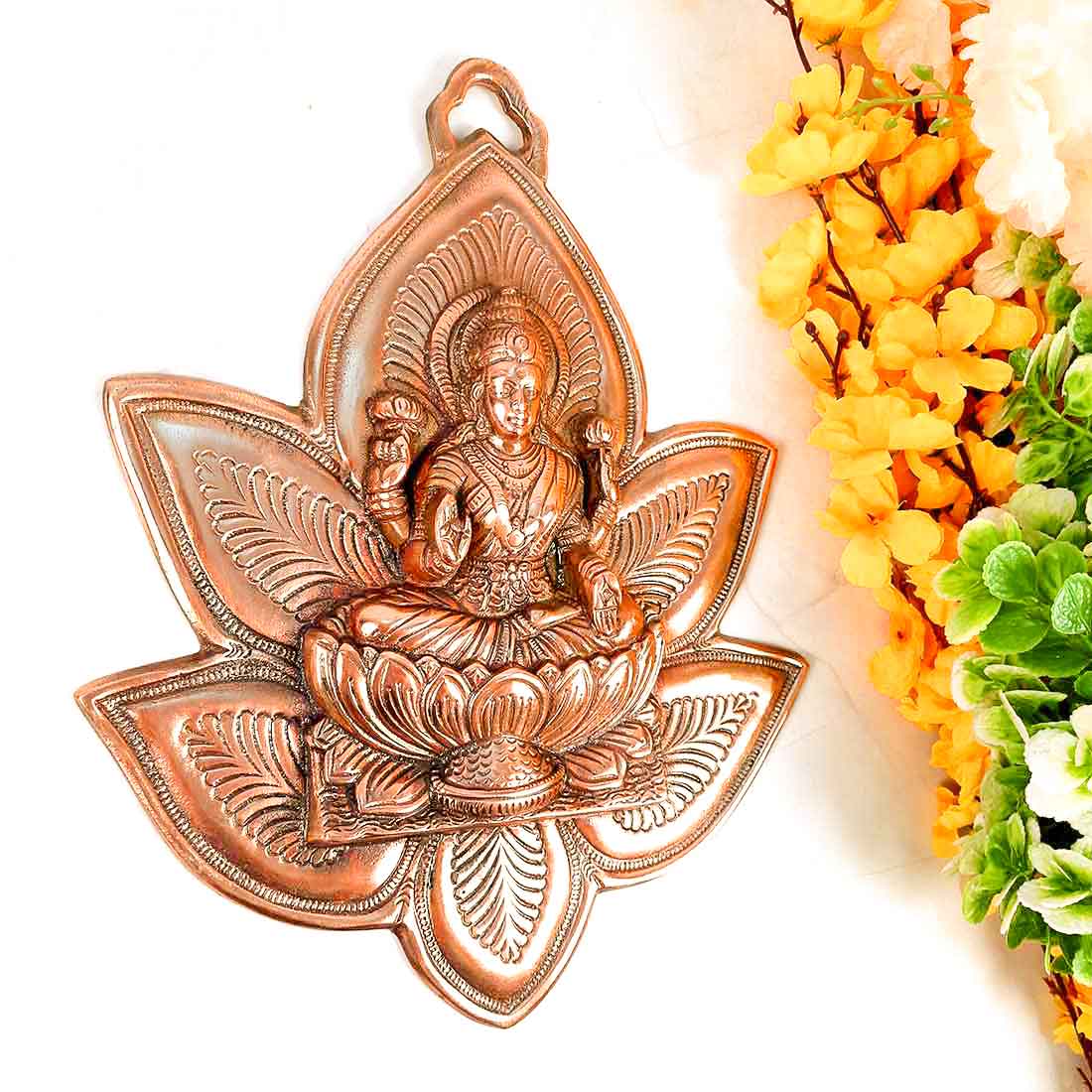 Goddess Laxmi Wall Hanging | Lakshmi Ji Wall Hanging - For Pooja, Mandir & Home Decor - 14 Inch - ApkaMart