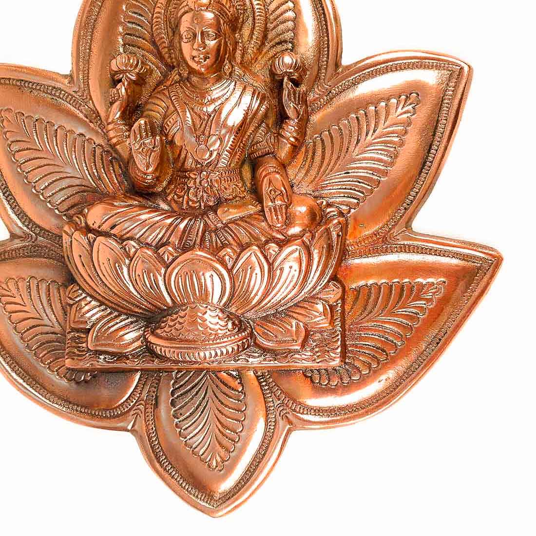 Goddess Laxmi Wall Hanging | Lakshmi Ji Wall Hanging - For Pooja, Mandir & Home Decor - 14 Inch - ApkaMart