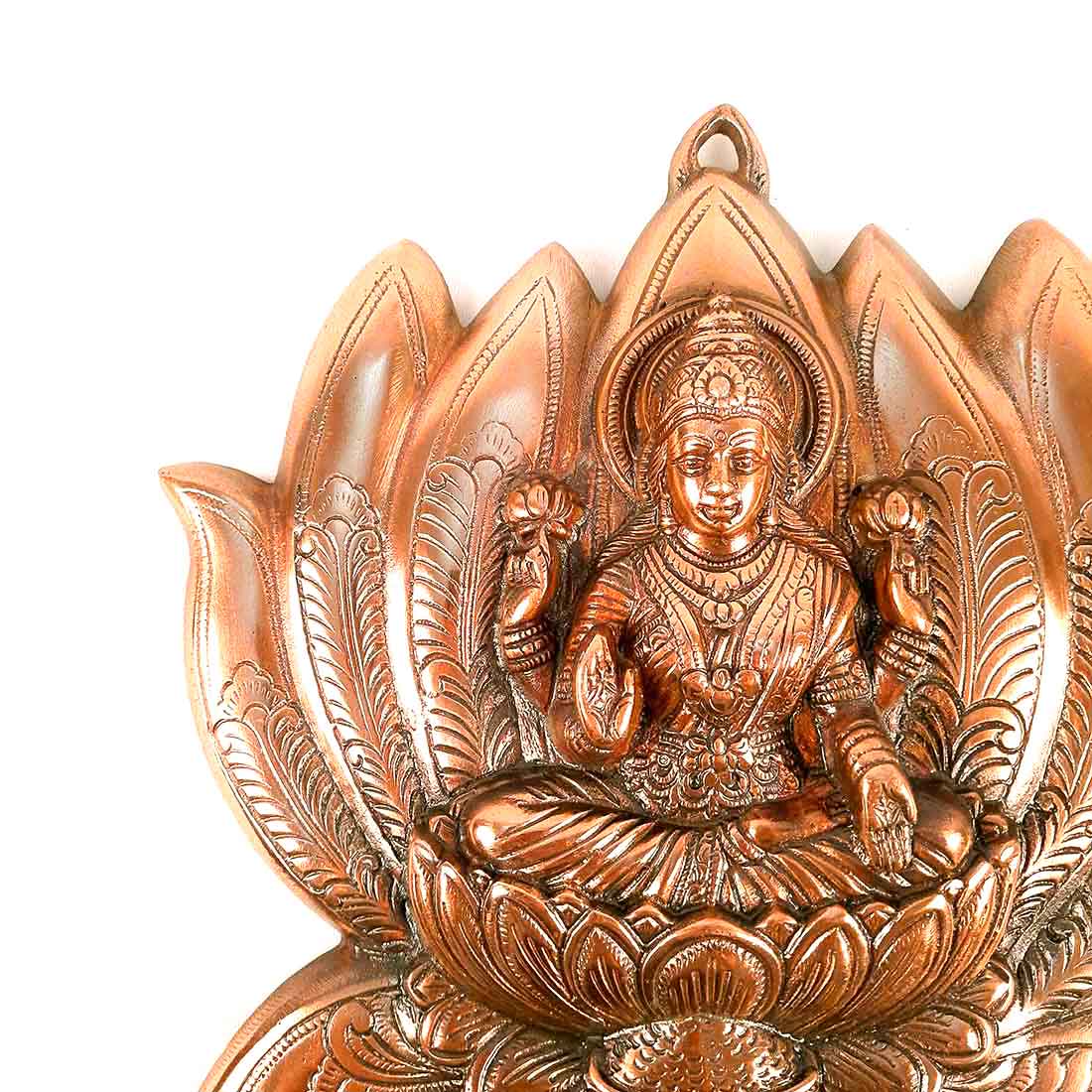 Goddess Laxmi Wall Hanging Idol | Metal Lakshmi Wall Statue Decor for Main Gate, Home, Diwali, Puja I Religious Decor & Gift - 14 Inch