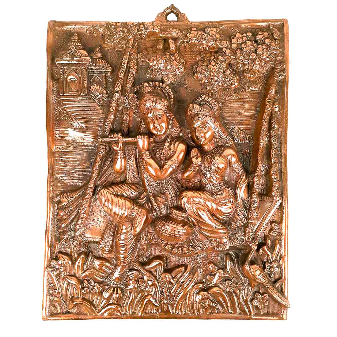 Radha Krishna Wall Hanging Idol - Dancing Pose | Shri Krishna Radha Wall Art Statue For Big Walls - for Gift, Home, Living Room, Office, Puja Room Decoration - 24 Inch - Apkamart #Style_Design 2